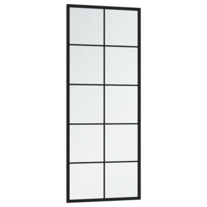 Wandspiegel Metaal Zwart 100 x 40 cm