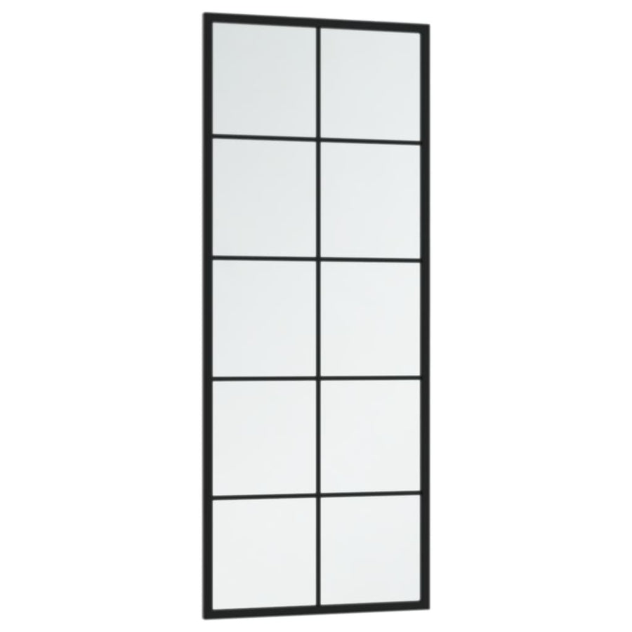 Wandspiegel Metaal Zwart 100 x 40 cm