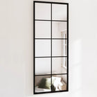 Wall mirror 100x40 cm metal black