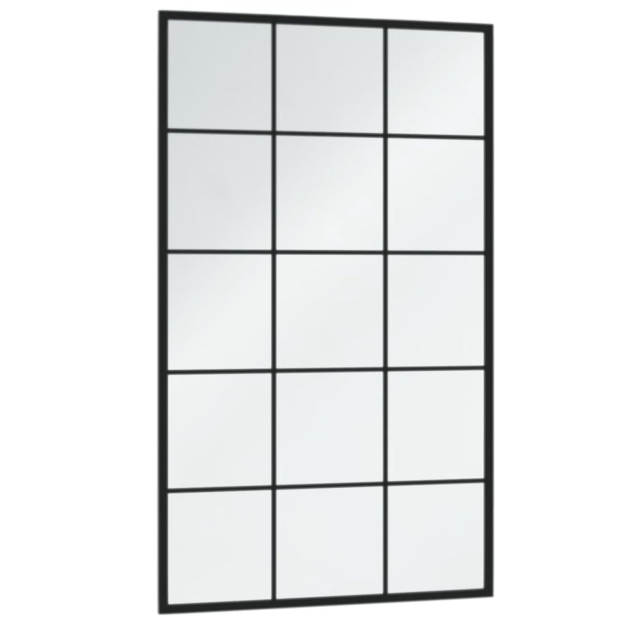 Wandspiegel Metaal Zwart 100 x 60 cm