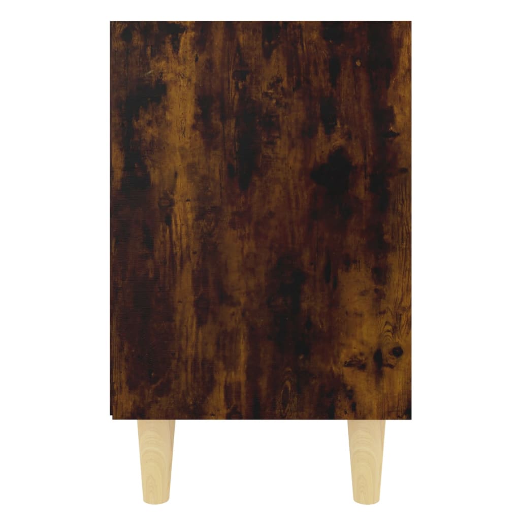 Nachtkastje Met Houten Poten 40X30X50 Cm Kleurig 1 Gerookt eiken
