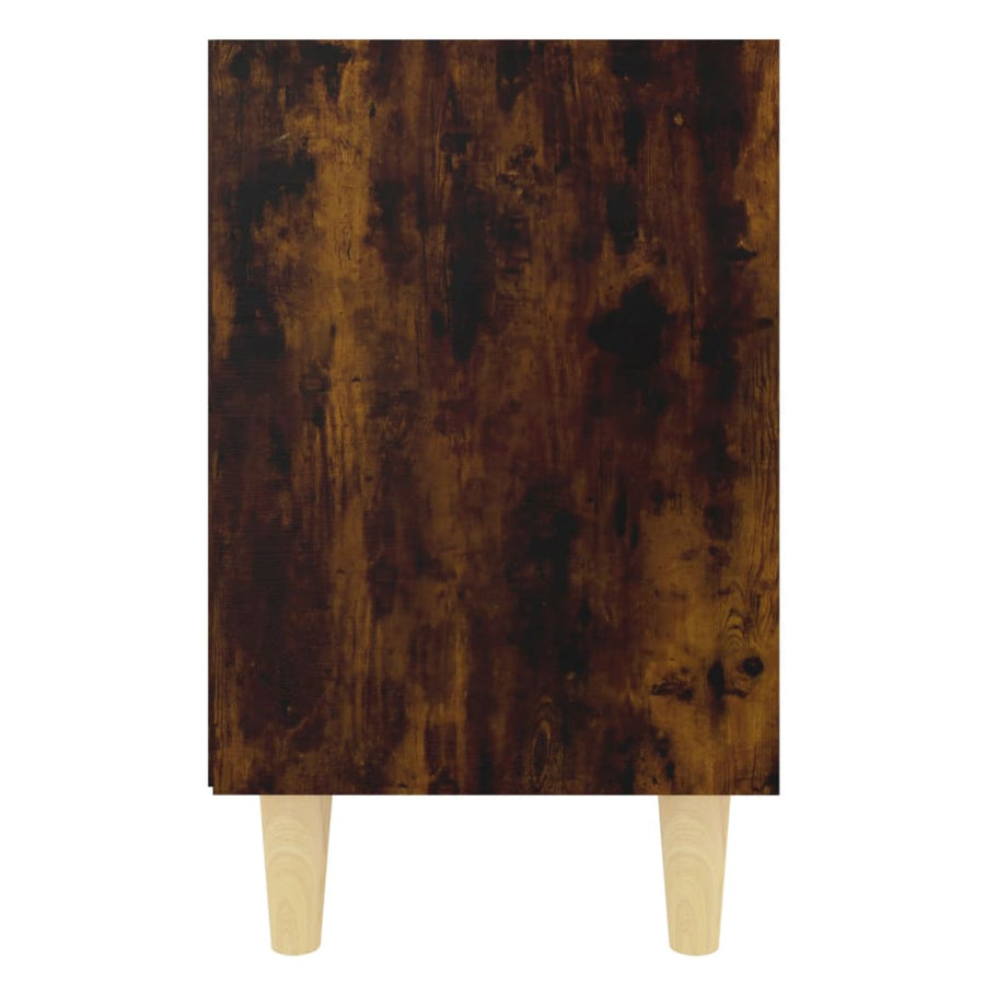 Nachtkastje Met Houten Poten 40X30X50 Cm Kleurig 1 Gerookt eiken
