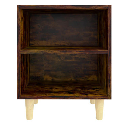 Nachtkastjes Met Houten Poten 40X30X50 Cm 2 Gerookt eiken