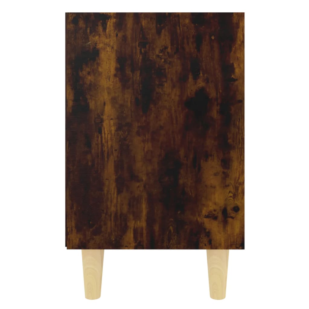 Nachtkastjes Met Houten Poten 40X30X50 Cm 2 Gerookt eiken