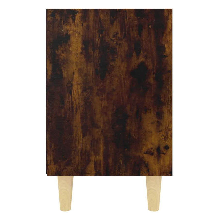 Nachtkastjes Met Houten Poten 40X30X50 Cm 2 Gerookt eiken