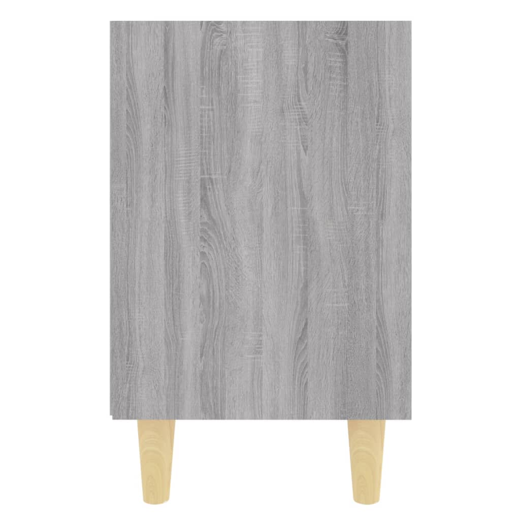 Nachtkastje met houten poten 40x30x50 cm grijs sonoma eiken