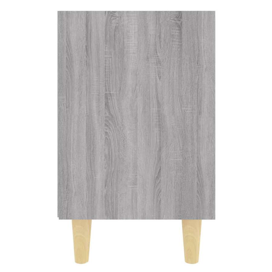 Nachtkastje met houten poten 40x30x50 cm grijs sonoma eiken