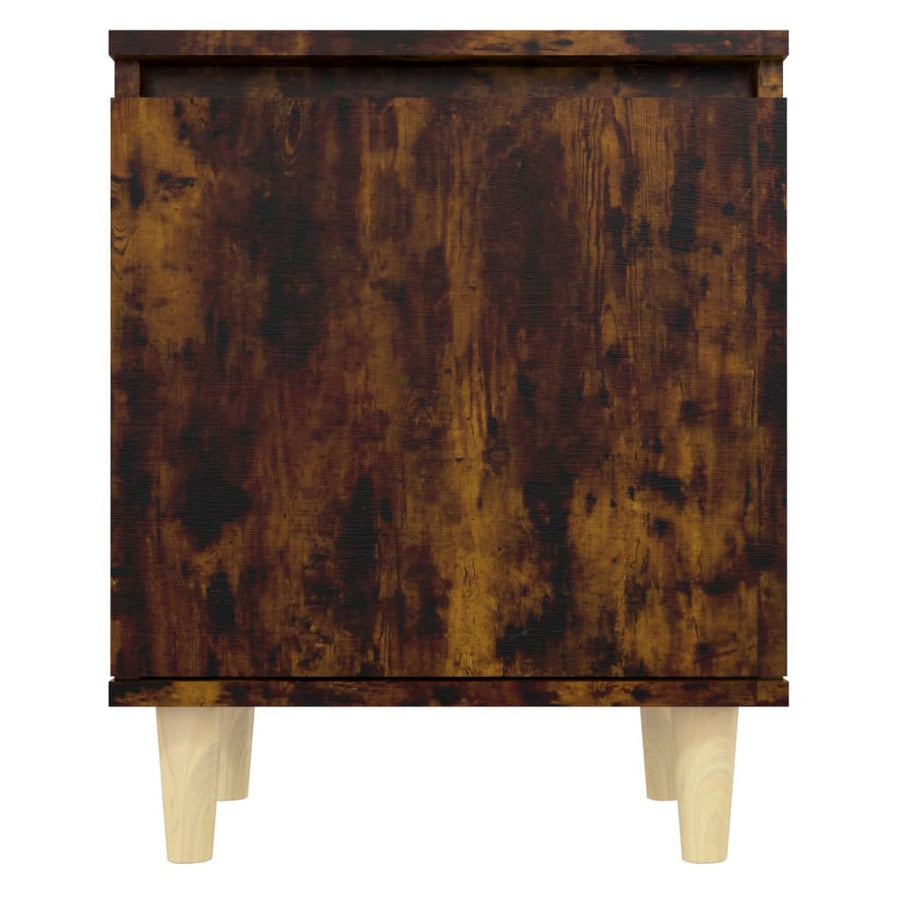 Nachtkastjes Met Houten Poten 40X30X50 Cm 2 Gerookt eiken
