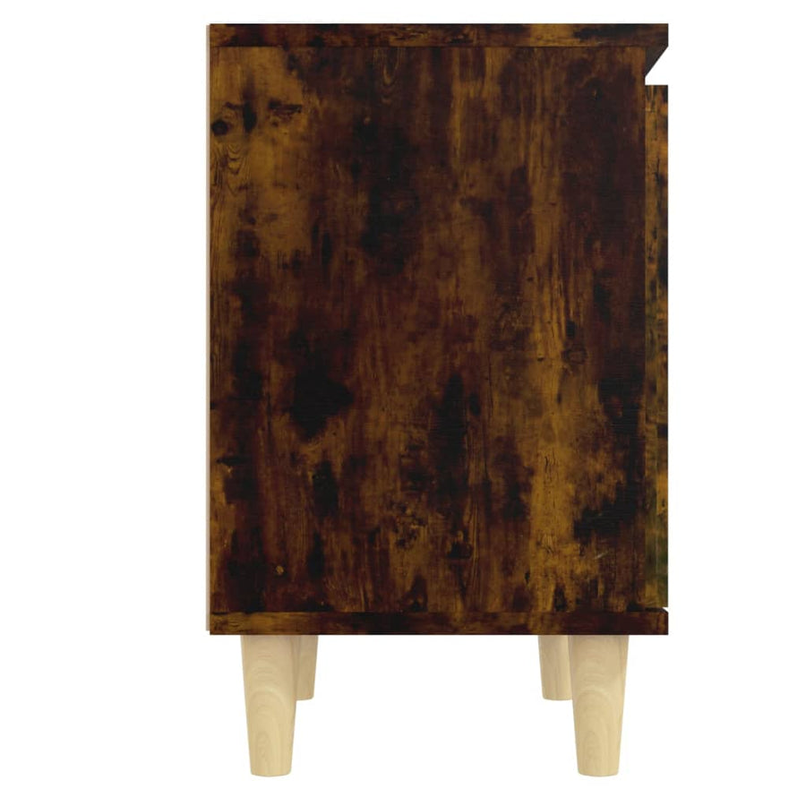 Nachtkastjes Met Houten Poten 40X30X50 Cm 2 Gerookt eiken