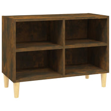 Tv-meubel met houten poten 69,5x30x50 cm gerookt eikenkleurig 69.5 x 30 x 50 cm Gerookt eiken