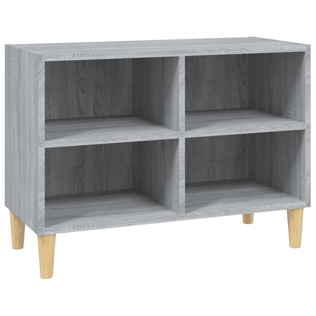 Tv-meubel met houten poten 69,5x30x50 cm grijs sonoma eiken 69.5 x 30 x 50 cm Grijs sonoma