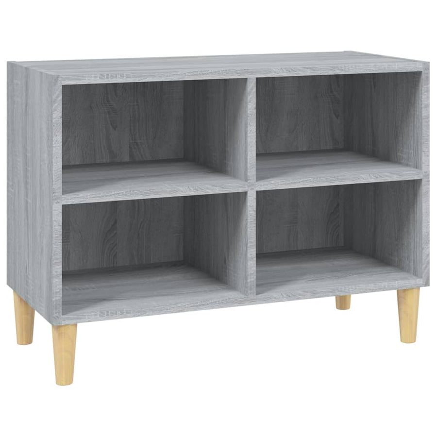 Tv-meubel met houten poten 69,5x30x50 cm grijs sonoma eiken 69.5 x 30 x 50 cm Grijs sonoma