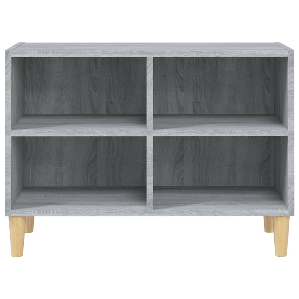 Tv-meubel met houten poten 69,5x30x50 cm grijs sonoma eiken 69.5 x 30 x 50 cm Grijs sonoma