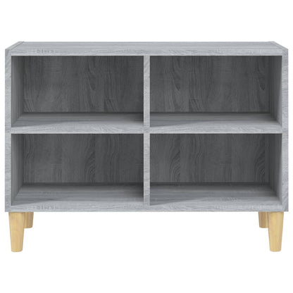 Tv-meubel met houten poten 69,5x30x50 cm grijs sonoma eiken 69.5 x 30 x 50 cm Grijs sonoma