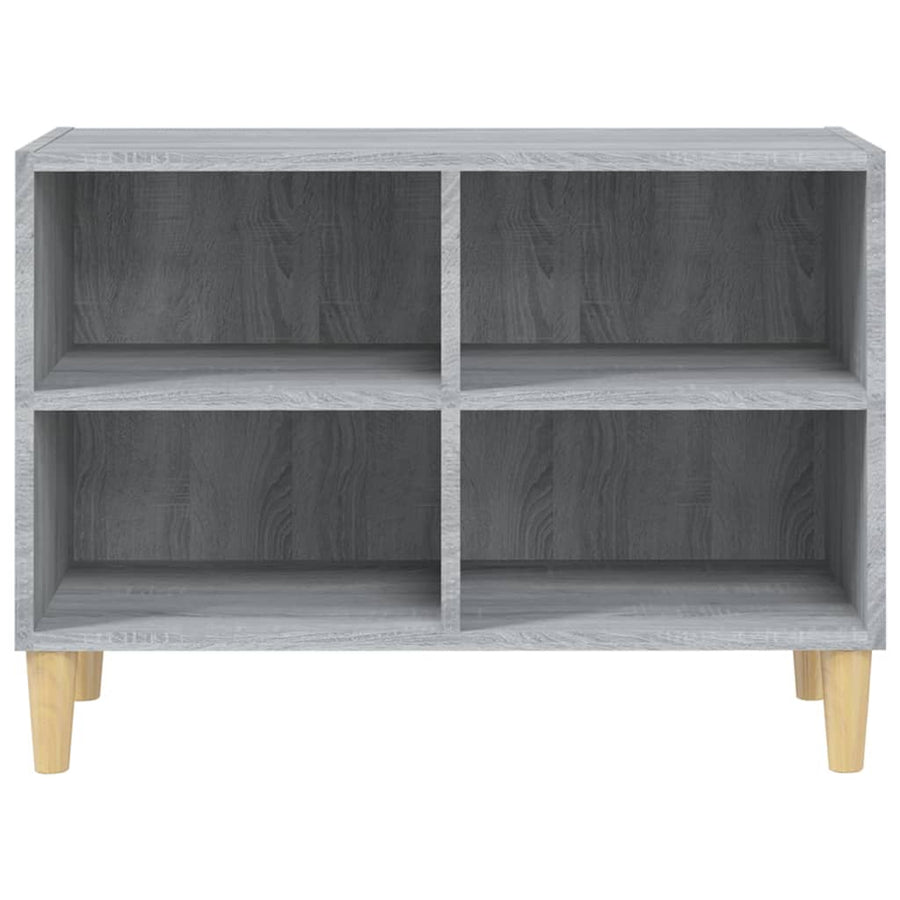 Tv-meubel met houten poten 69,5x30x50 cm grijs sonoma eiken 69.5 x 30 x 50 cm Grijs sonoma