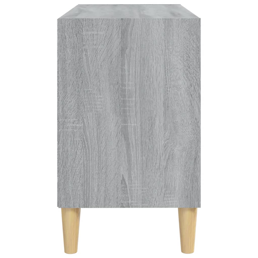 Tv-meubel met houten poten 69,5x30x50 cm grijs sonoma eiken 69.5 x 30 x 50 cm Grijs sonoma