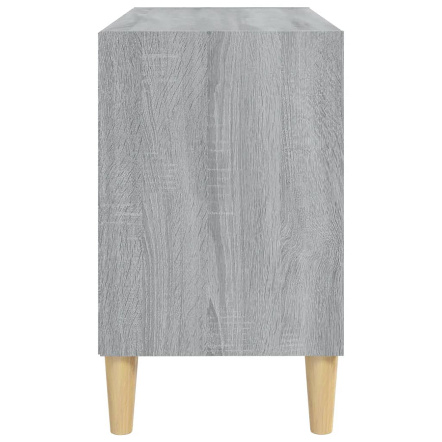 Tv-meubel met houten poten 69,5x30x50 cm grijs sonoma eiken 69.5 x 30 x 50 cm Grijs sonoma