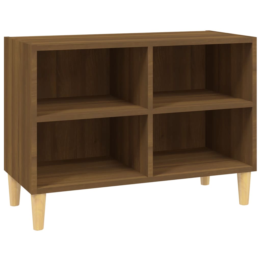 Tv-meubel met houten poten 69,5x30x50 cm bruineikenkleurig 69.5 x 30 x 50 cm Bruineiken