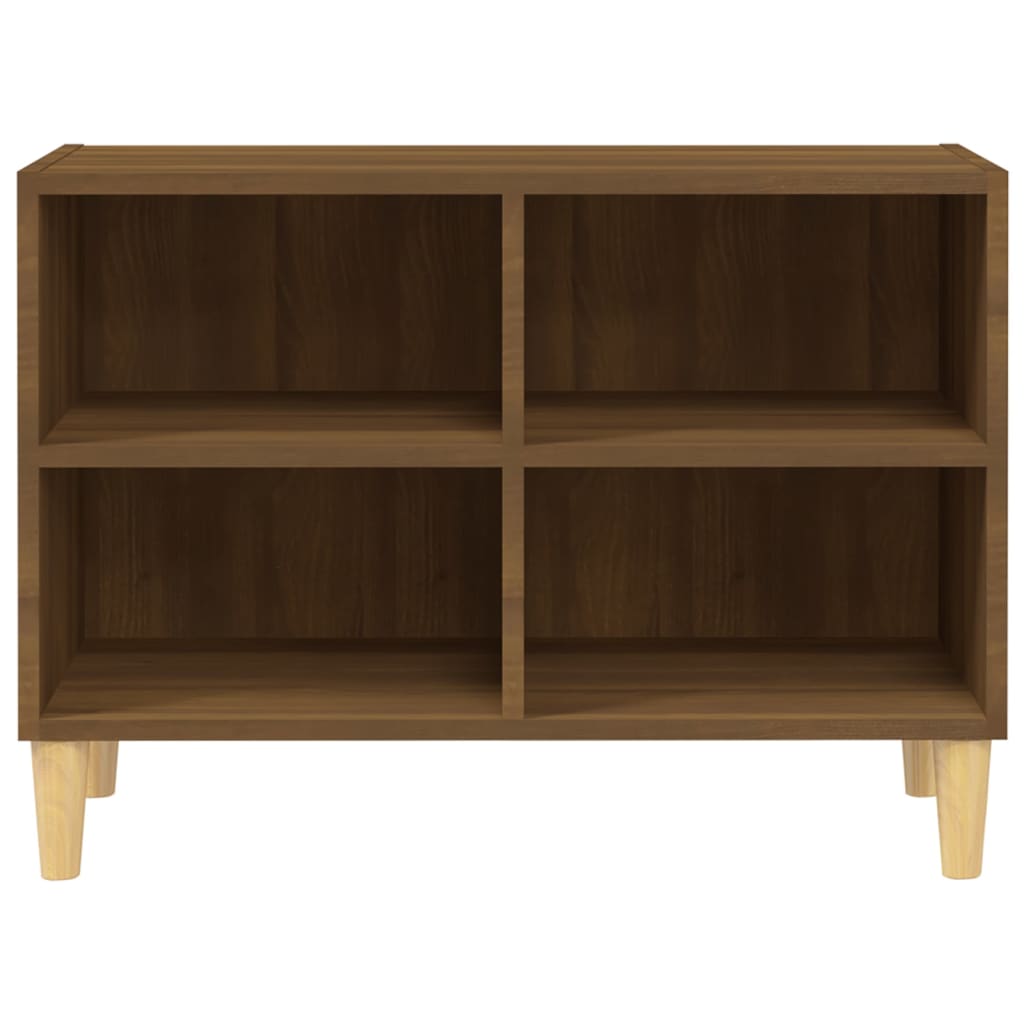 Tv-meubel met houten poten 69,5x30x50 cm bruineikenkleurig 69.5 x 30 x 50 cm Bruineiken