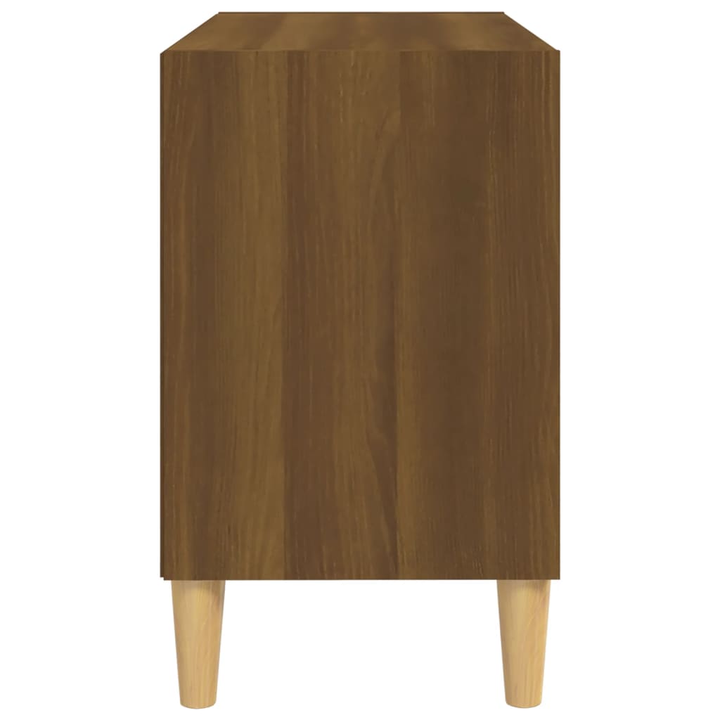 Tv-meubel met houten poten 69,5x30x50 cm bruineikenkleurig 69.5 x 30 x 50 cm Bruineiken