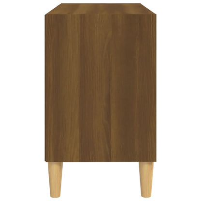 Tv-meubel met houten poten 69,5x30x50 cm bruineikenkleurig 69.5 x 30 x 50 cm Bruineiken