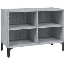 Tv-meubel met metalen poten 69,5x30x50 cm grijs sonoma eiken