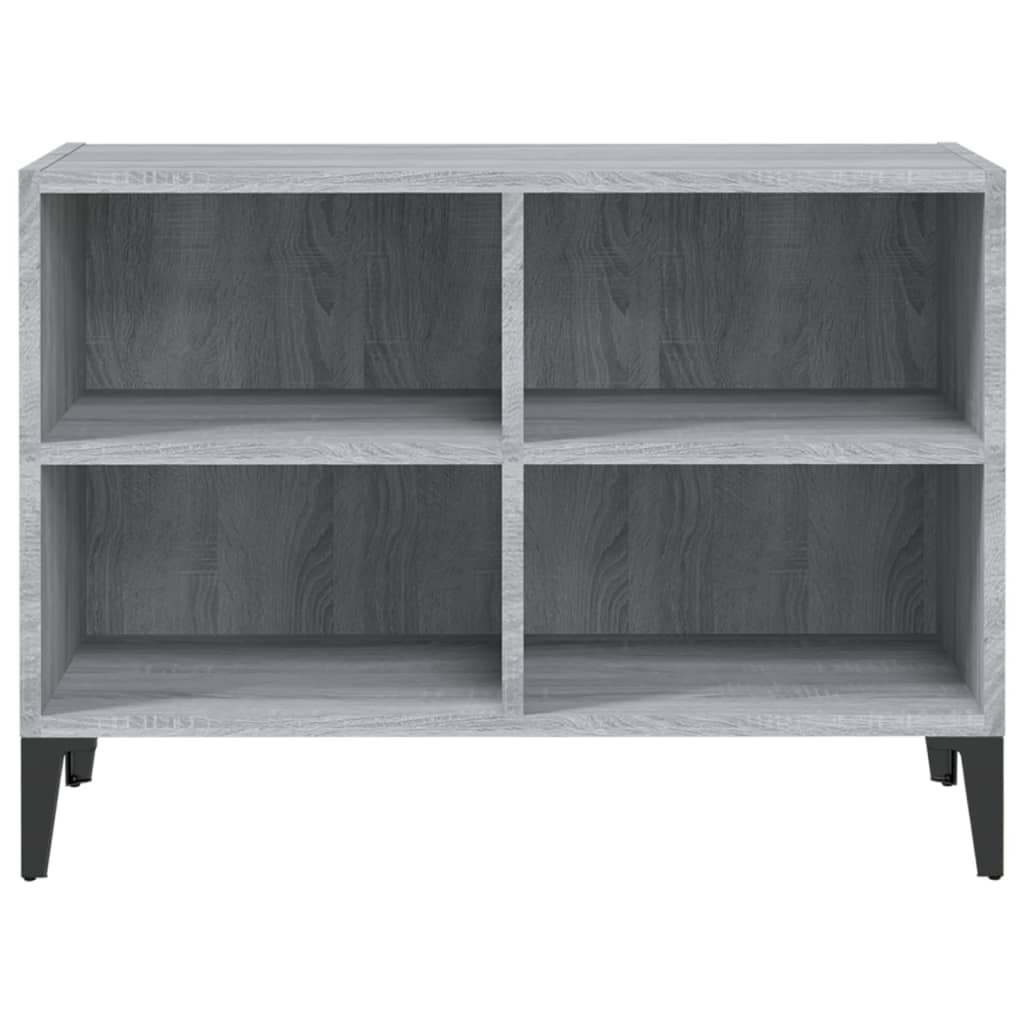 Tv-meubel met metalen poten 69,5x30x50 cm grijs sonoma eiken