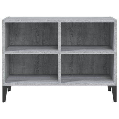Tv-meubel met metalen poten 69,5x30x50 cm grijs sonoma eiken