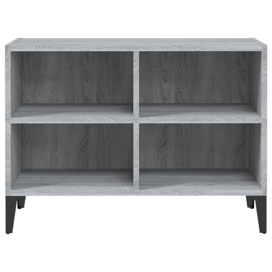 Tv-meubel met metalen poten 69,5x30x50 cm grijs sonoma eiken