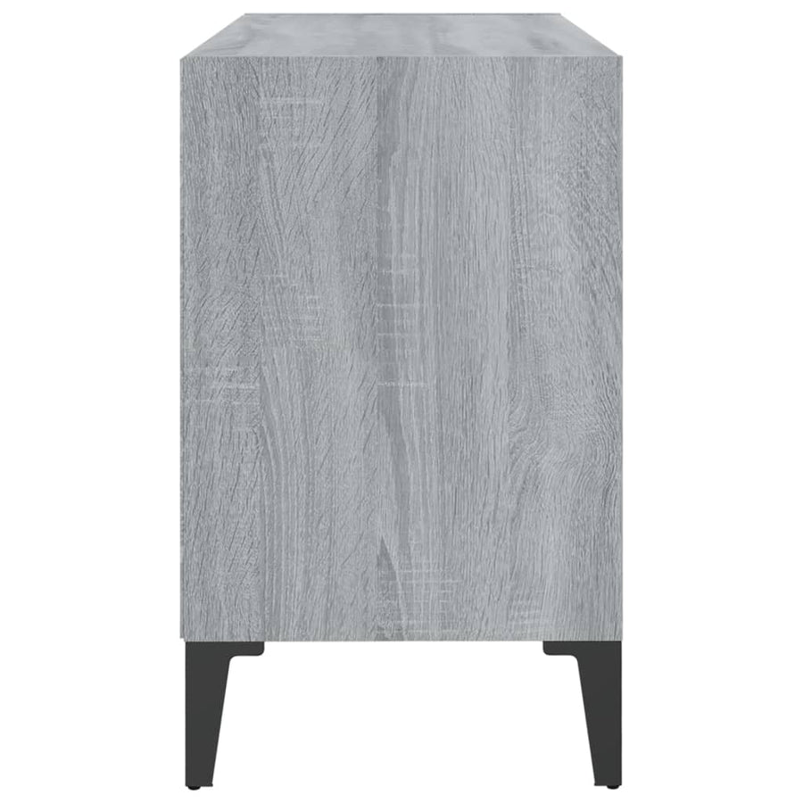 Tv-meubel met metalen poten 69,5x30x50 cm grijs sonoma eiken