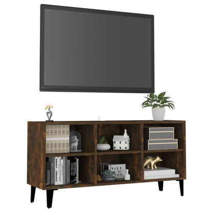 Tv-Meubel Met Metalen Poten 103,5X30X50 Cm Kleurig 103.5 cm Gerookt eiken