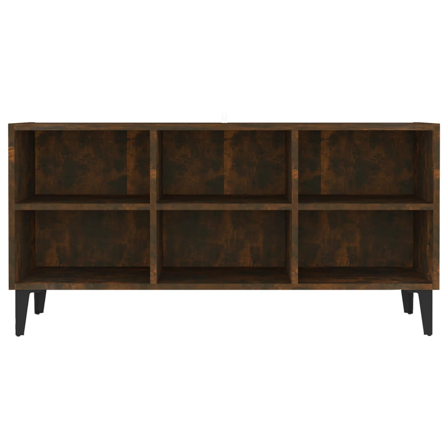 Tv-Meubel Met Metalen Poten 103,5X30X50 Cm Kleurig 103.5 cm Gerookt eiken