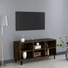 Tv-meubel 103,5x30x50 cm gerookt eiken metaal