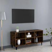 Tv-meubel 103,5x30x50 cm gerookt eiken metaal