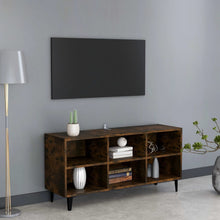 Tv-Meubel Met Metalen Poten 103,5X30X50 Cm Kleurig 103.5 cm Gerookt eiken