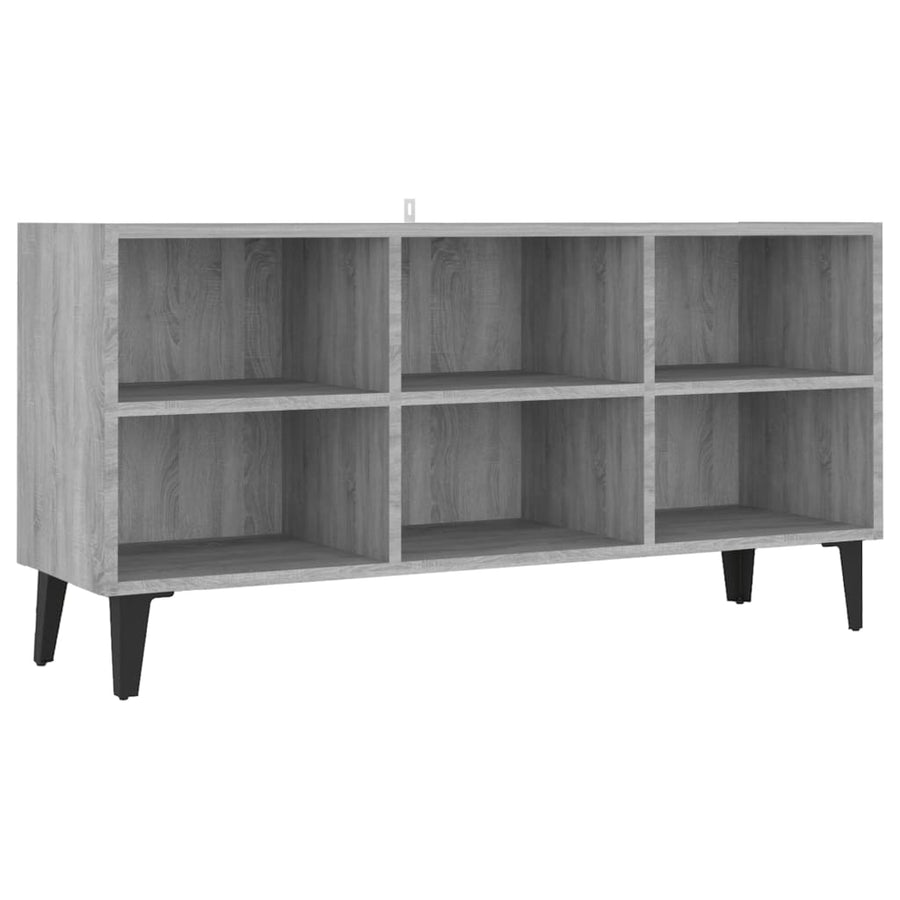 Tv-Meubel Met Metalen Poten 103,5X30X50 Cm Grijs Sonoma Eiken 103.5 x 30 x 50 cm