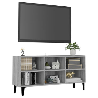 Tv-Meubel Met Metalen Poten 103,5X30X50 Cm Grijs Sonoma Eiken 103.5 x 30 x 50 cm