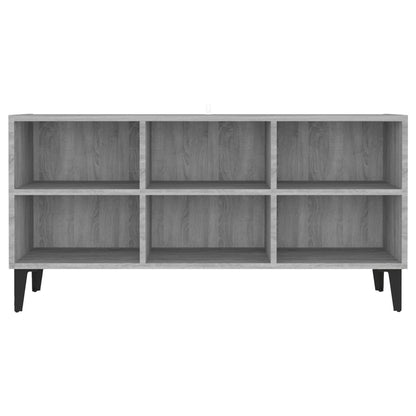 Tv-Meubel Met Metalen Poten 103,5X30X50 Cm Grijs Sonoma Eiken 103.5 x 30 x 50 cm