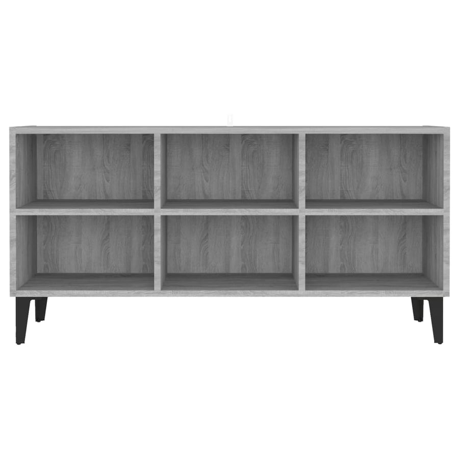 Tv-Meubel Met Metalen Poten 103,5X30X50 Cm Grijs Sonoma Eiken 103.5 x 30 x 50 cm