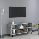 Tv-meubel 103,5x30x50 cm grijs sonoma eiken met metalen poten