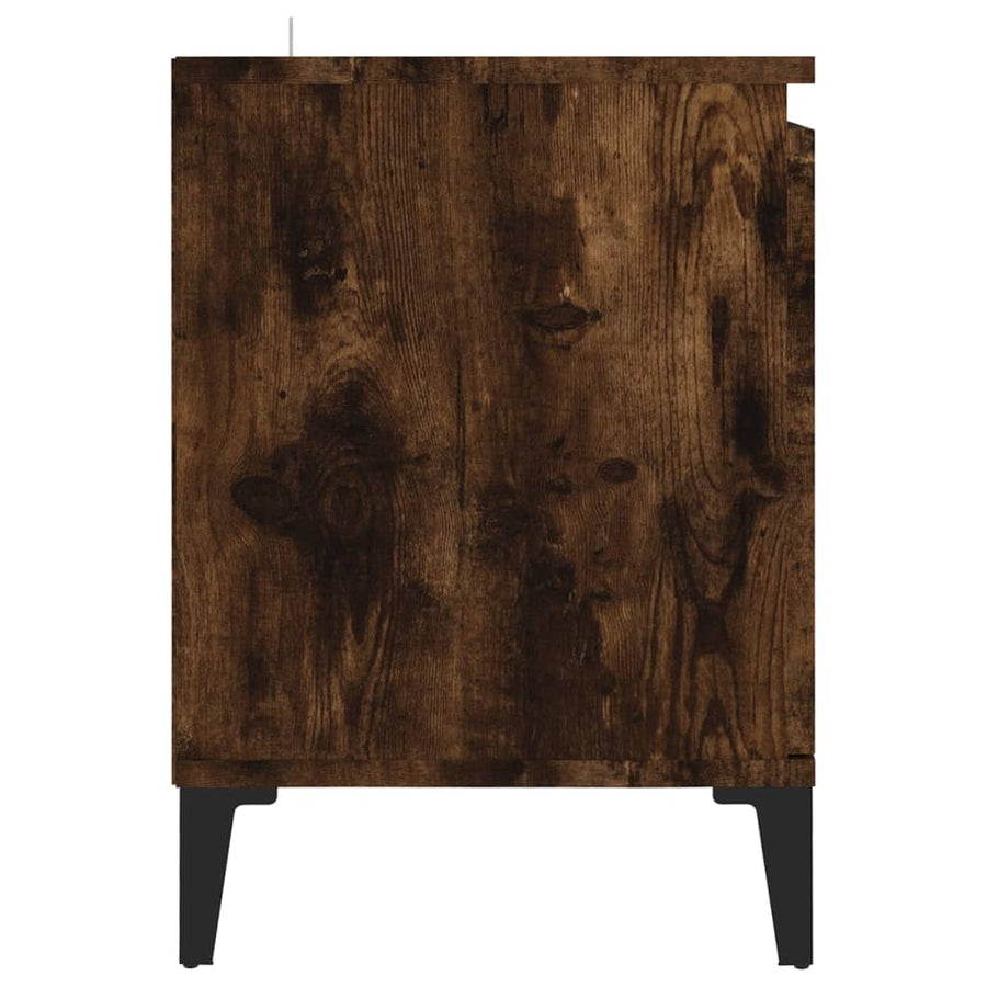 Tv-Meubel Met Metalen Poten 103,5X35X50 Cm Kleurig Gerookt eiken