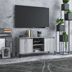 Tv-meubel 103,5x35x50 cm grijs sonoma eiken metalen poten