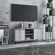 Tv-meubel 103,5x35x50 cm grijs sonoma eiken metalen poten