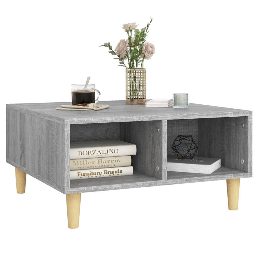Salontafel 60x60x30 cm spaanplaat grijs sonoma eikenkleurig Grijs sonoma
