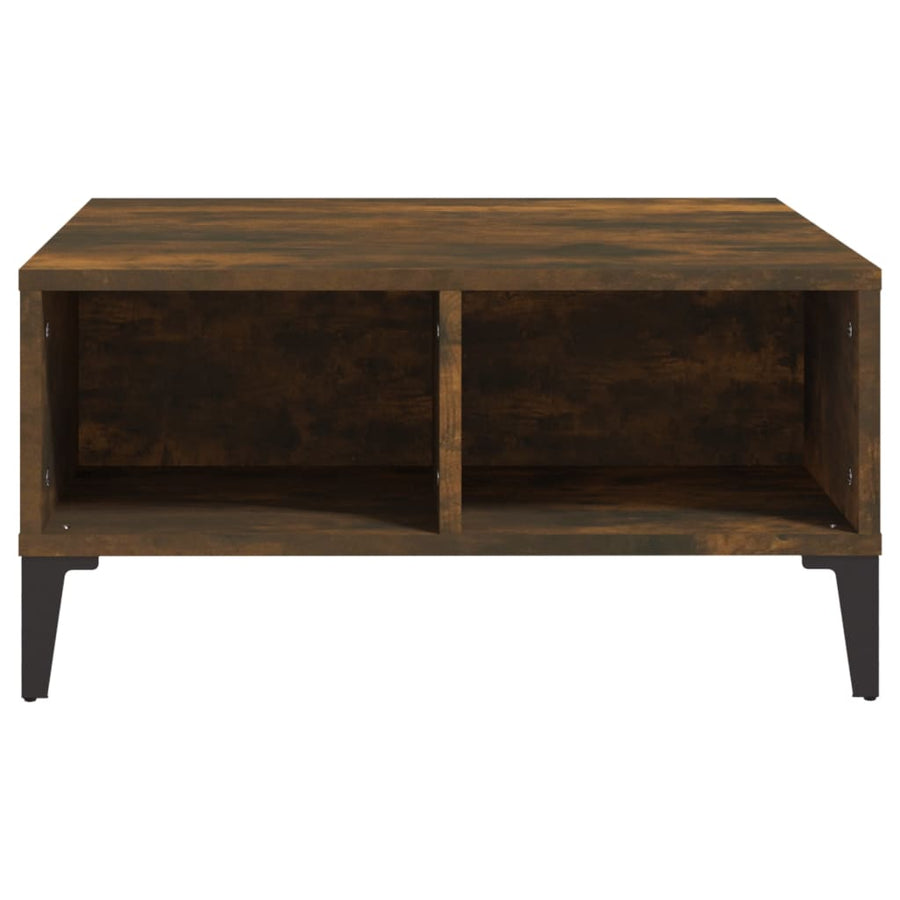Salontafel 60X60X30 Cm Spaanplaat Gerookt Eikenkleurig 1