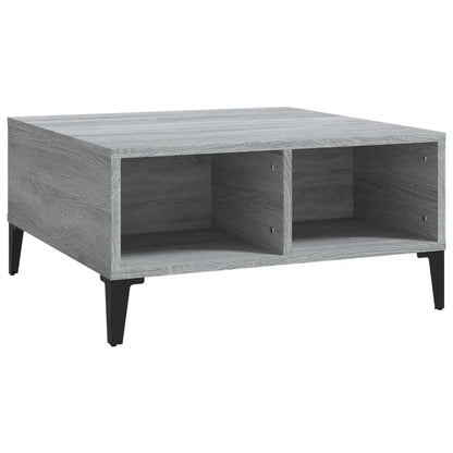 Salontafel 60X60X30 Cm Spaanplaat Eikenkleurig Grijs sonoma