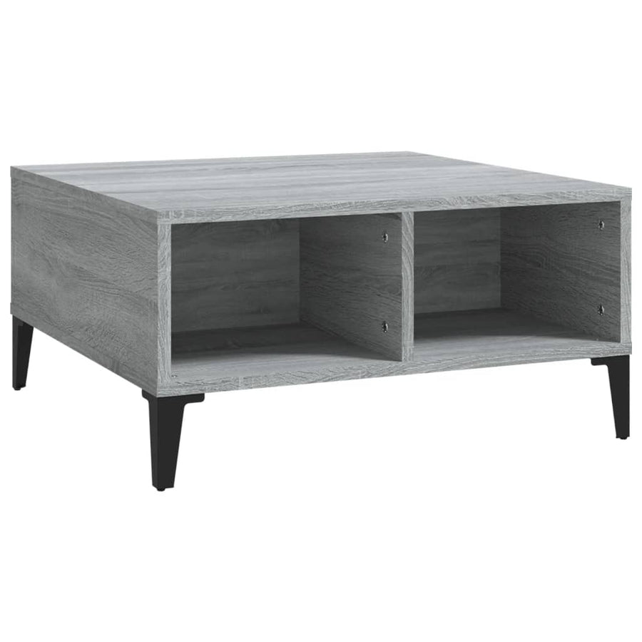 Salontafel 60X60X30 Cm Spaanplaat Eikenkleurig Grijs sonoma