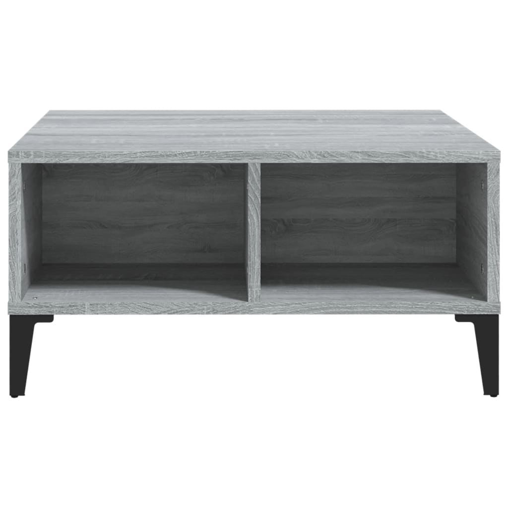 Salontafel 60X60X30 Cm Spaanplaat Eikenkleurig Grijs sonoma