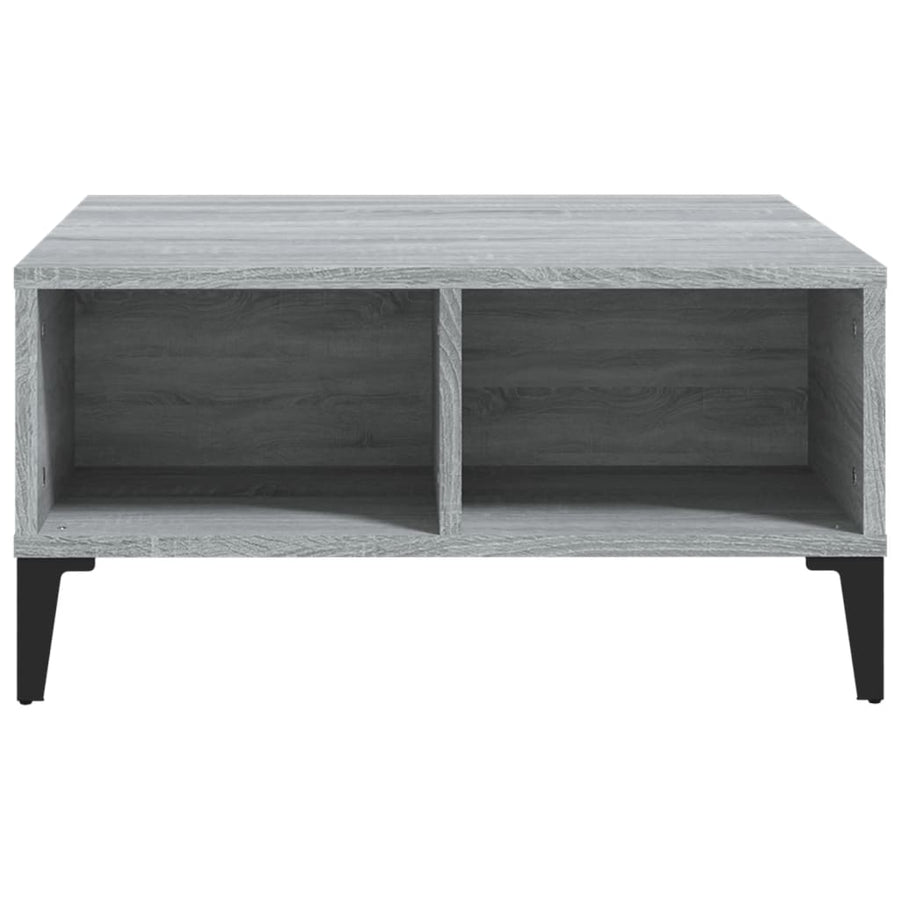 Salontafel 60X60X30 Cm Spaanplaat Eikenkleurig Grijs sonoma