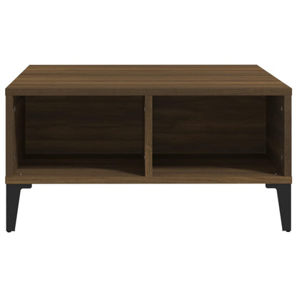 Salontafel 60x60x30 cm spaanplaat bruineikenkleurig bruin eikenkleur